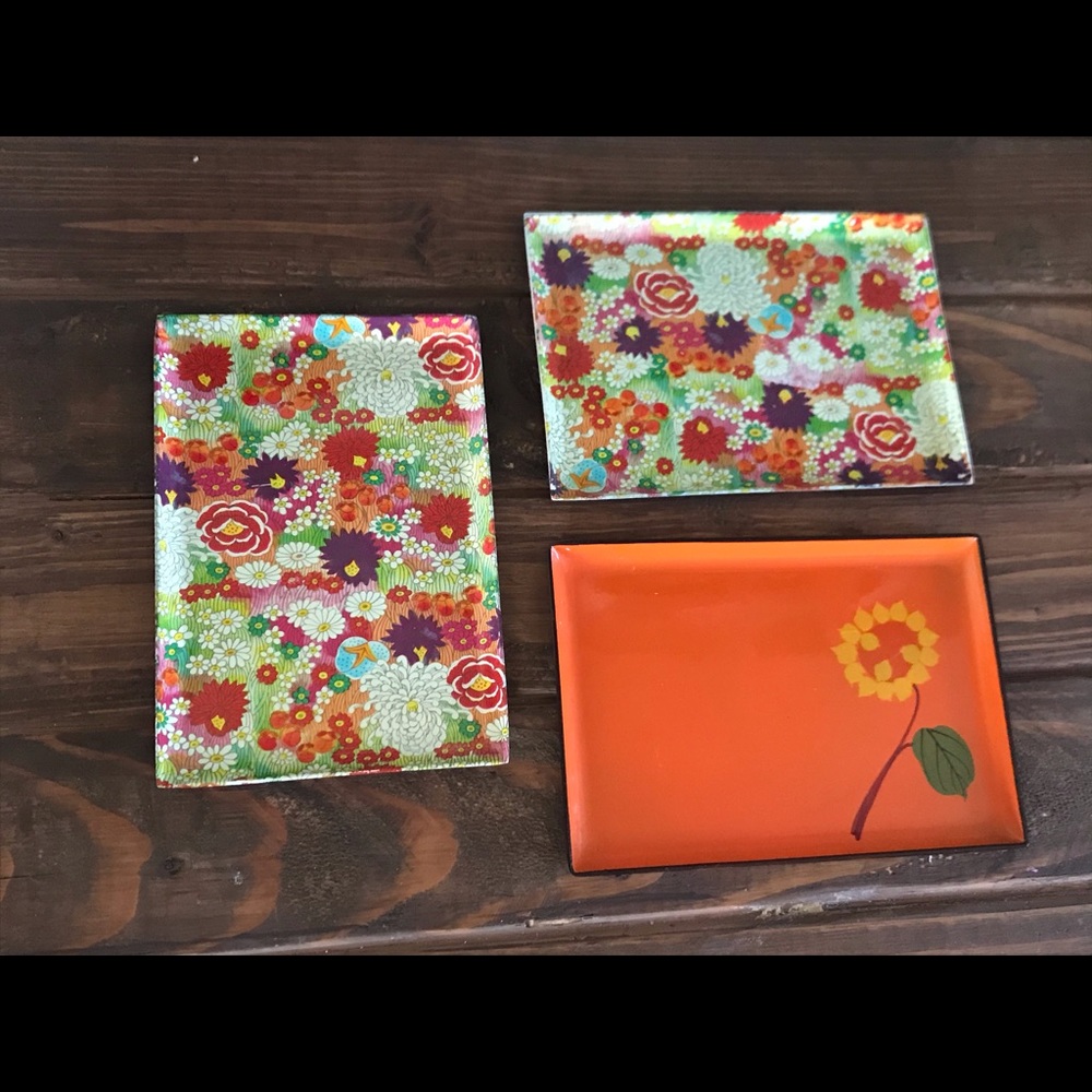 Vintage Mid Century Jewelry Trinket Trays Decor